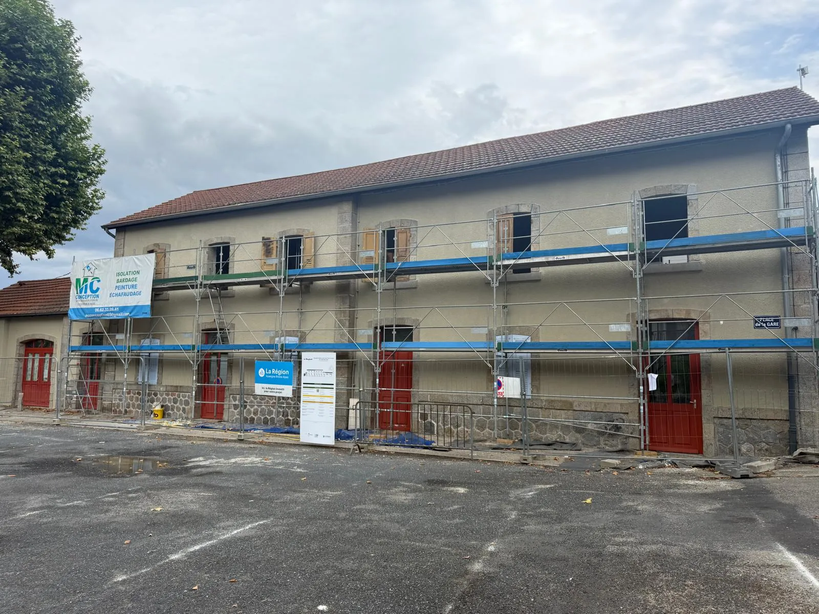Ancienne gare du Cheylard — travée centrale après ravalement