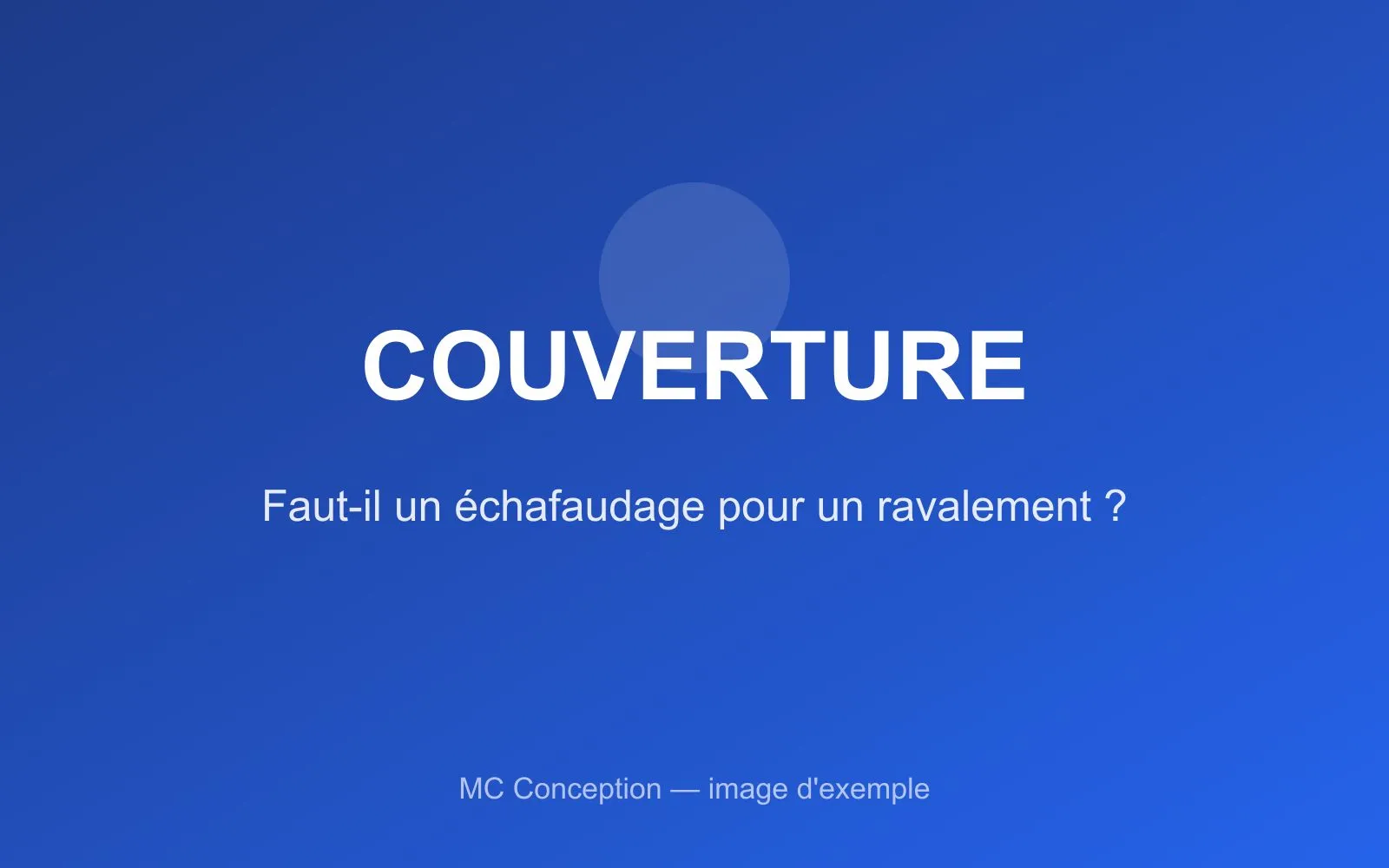 Échafaudage installé sur une façade