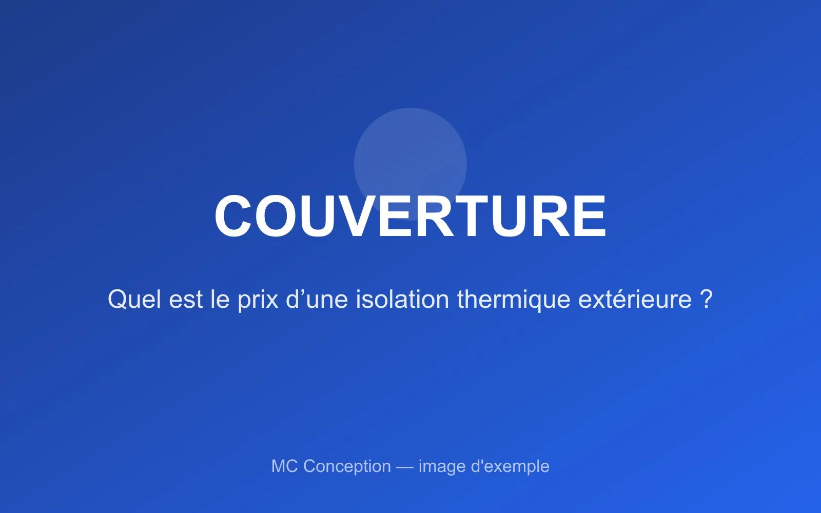 Isolation thermique extérieure d’une façade